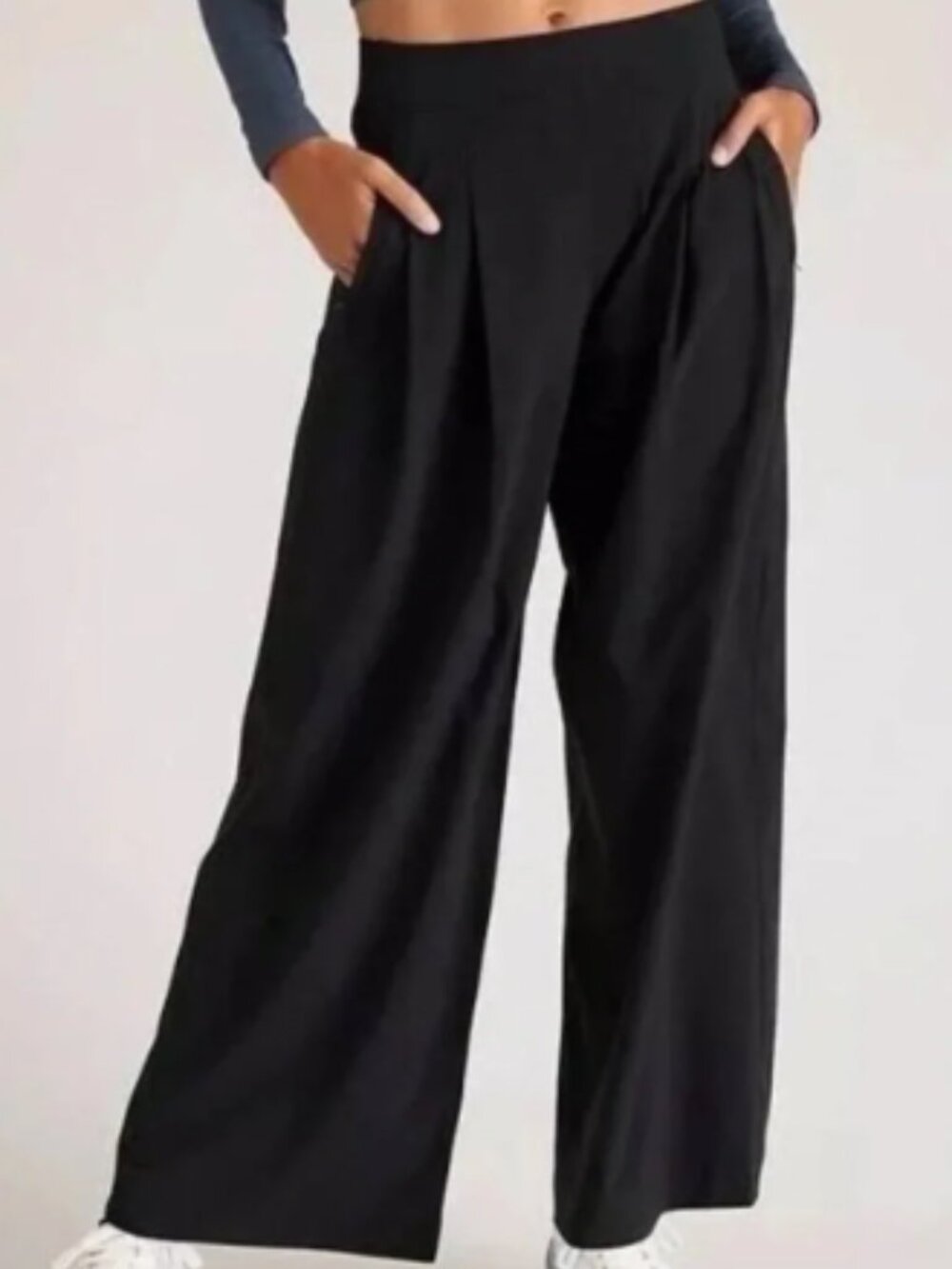 Athleta Brooklyn High Rise Pleated Wide Leg Pant Size 14